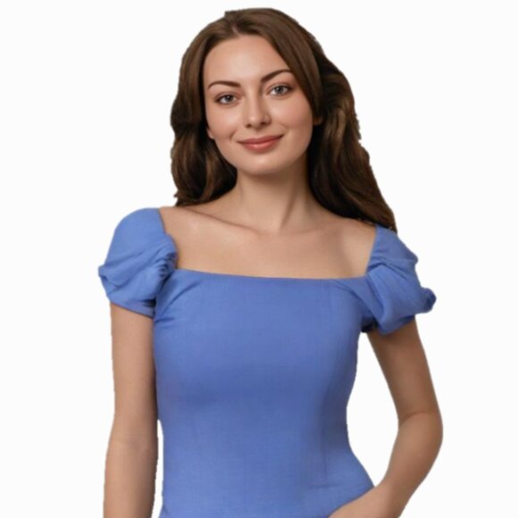 Halston Navy Blue Mermaid Long Formal Off Shoulder Cap Sleeve Dress Size… - Picture 1 of 9